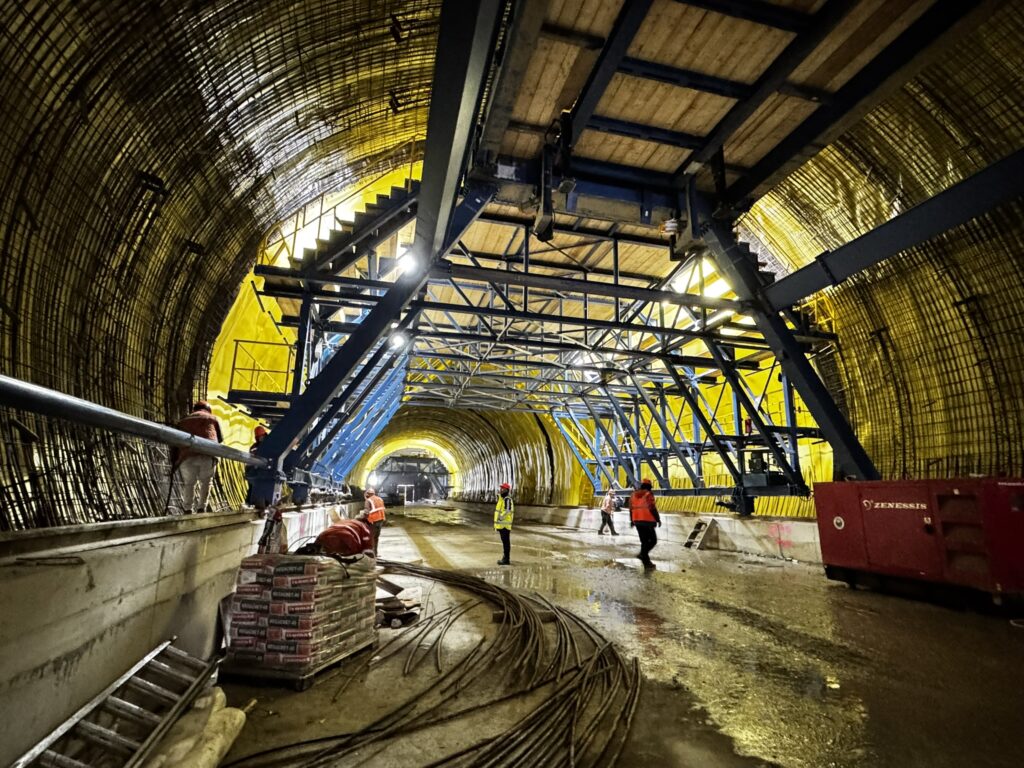 The harsh winter did not stop the works on the A1