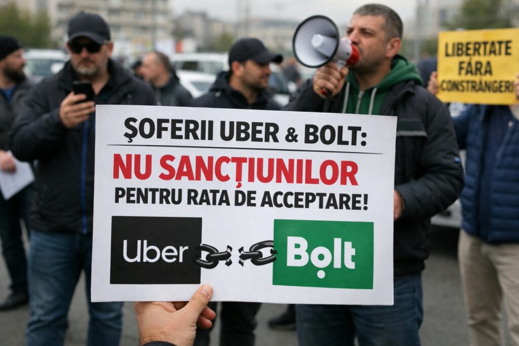 Șoferii Uber și Bolt nu mai vor să fie sancționați dacă refuză curse. Scrisoare deschisă către Guvern