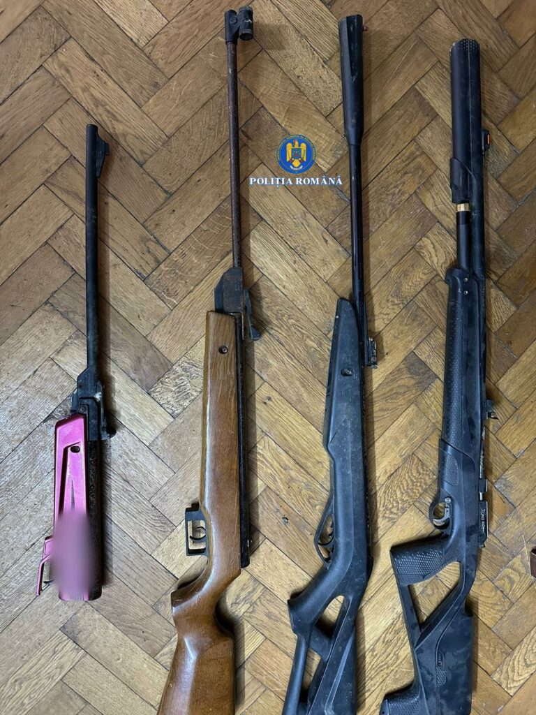 Arme deținute ilegal, ridicate în urma unor percheziții în Teleorman