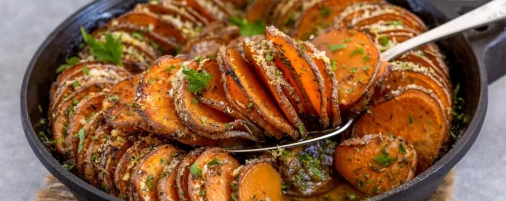 Rețetă simplă cu rădăcinoase: cartofi dulci și pătrunjel rădăcină (P)