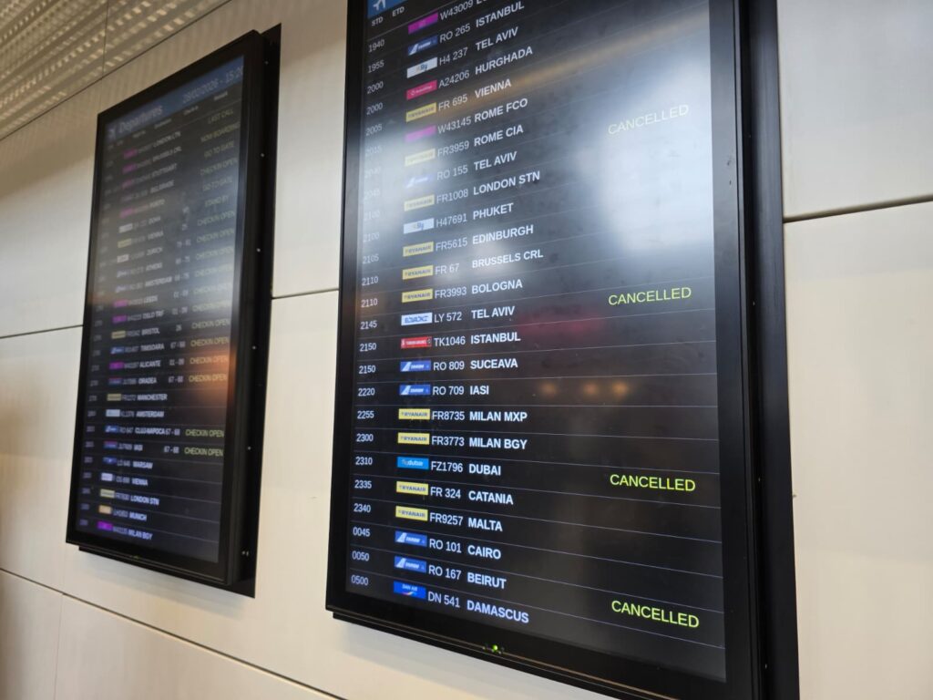 12 zboruri anulate de pe Aeroportul Otopeni