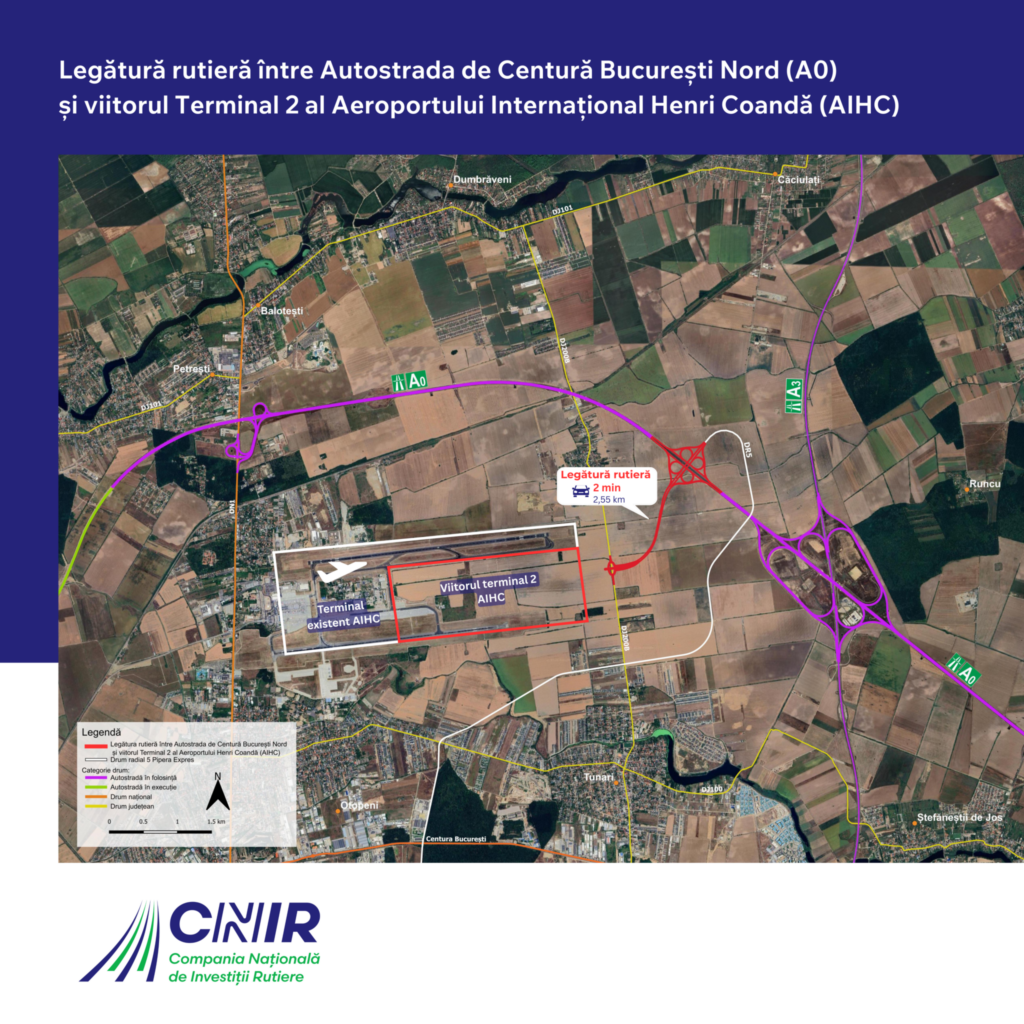 CNIR lansează în licitaţie conexiunea strategică între Autostrada A0 şi Aeroportul Otopeni