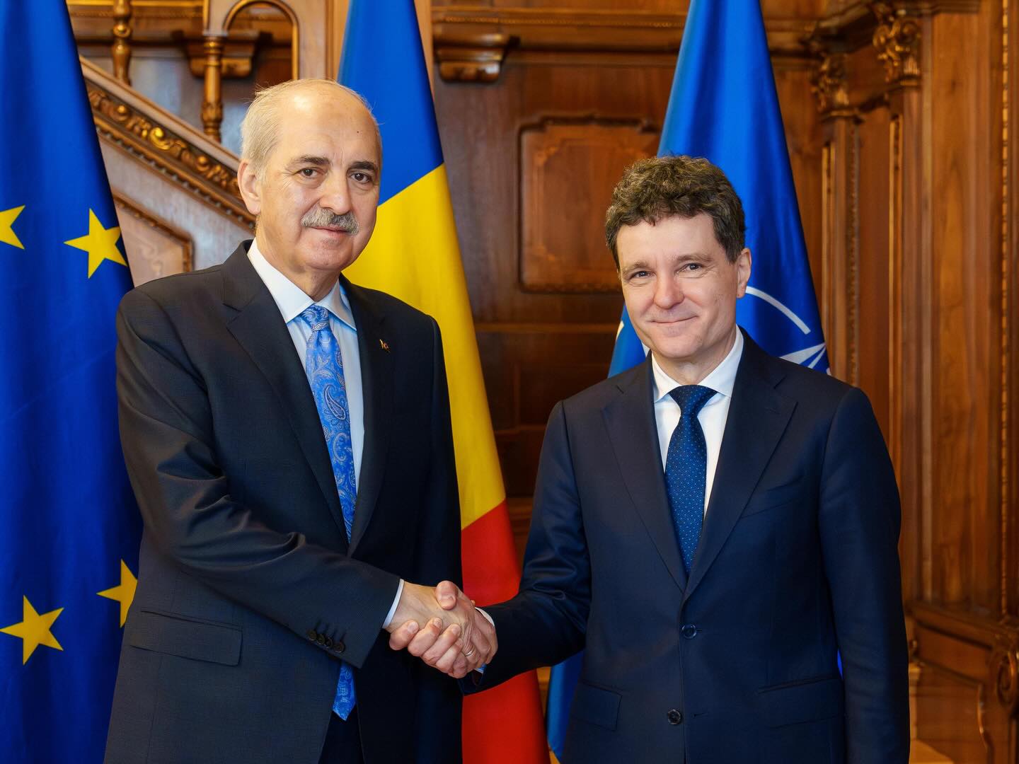 Nicușor Dan și Numan Kurtulmuş discută despre Marea Neagră