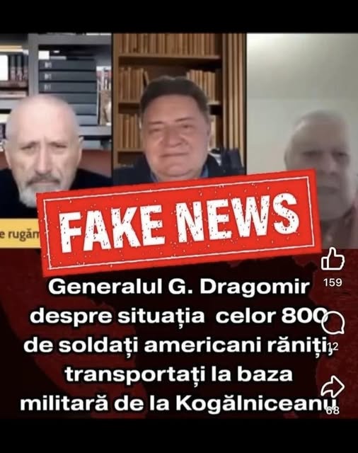 Ministrul Apărării demontează un fake news viral: Nu există 800 de militari americani răniți la baza Mihail Kogălniceanu