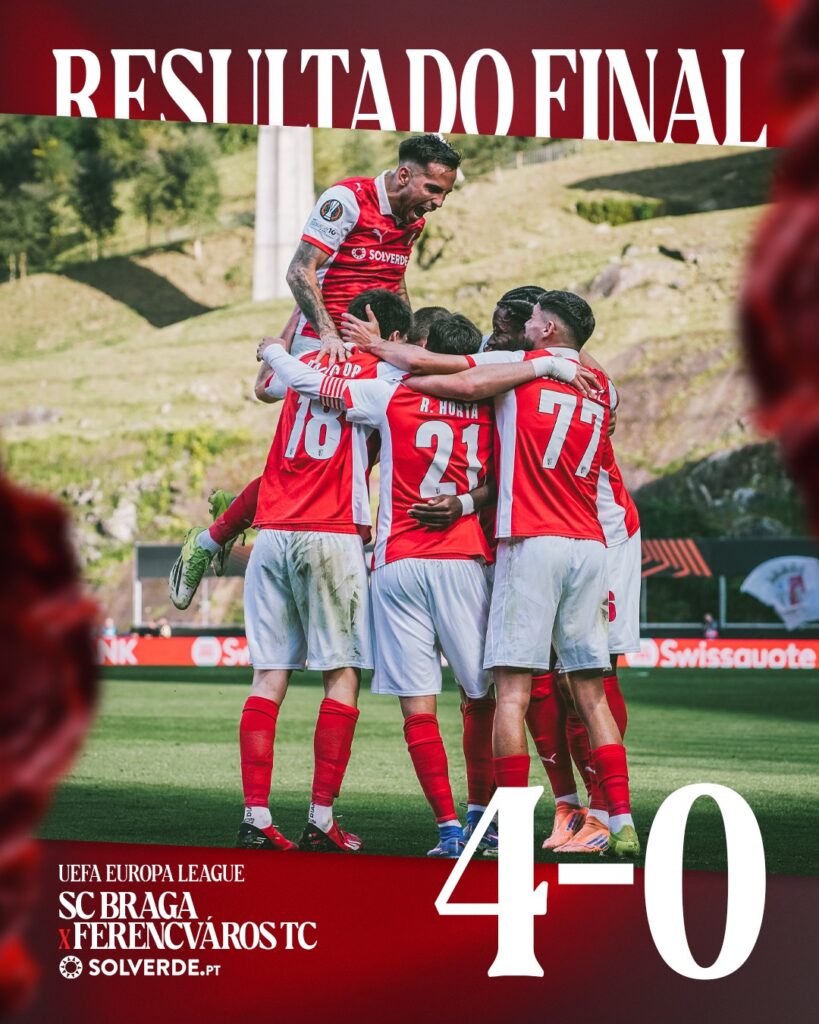 Braga întoarce rezultatul din tur cu Ferencváros și se califică în sferturile Europa League