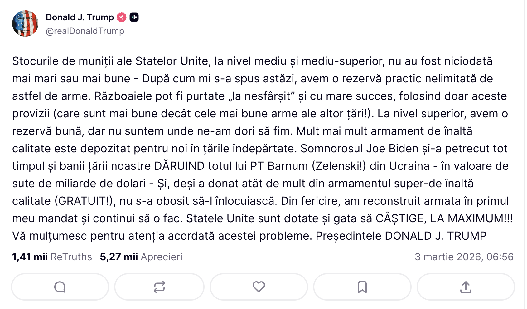 Trump îl compară pe Zelenski cu un organizator de circ. „Cel mai mare spectacol de pe Pământ”