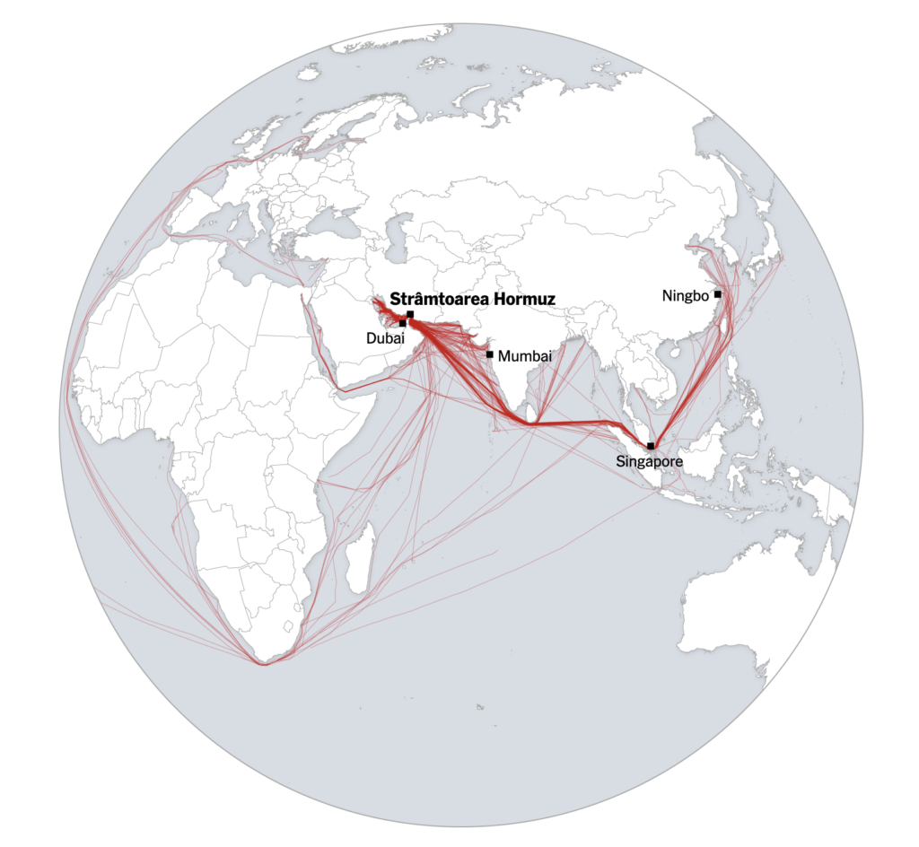 NYTimes: Cum a ajuns războiul din Iran să sufoce producția mondială de petrol și gaze. Navele au ajuns să își falsifice locațiile, ce efecte sunt