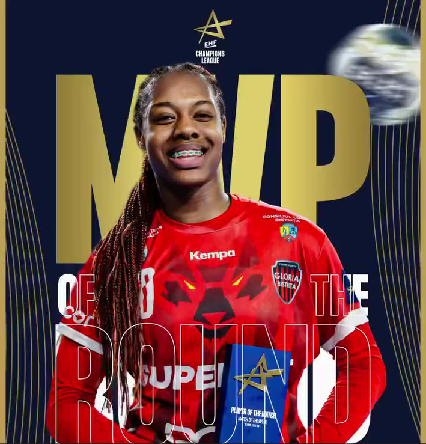 Danila So Delgado, handbalista Gloriei Bistrița, desemnată MVP-ul etapei în Liga Campionilor