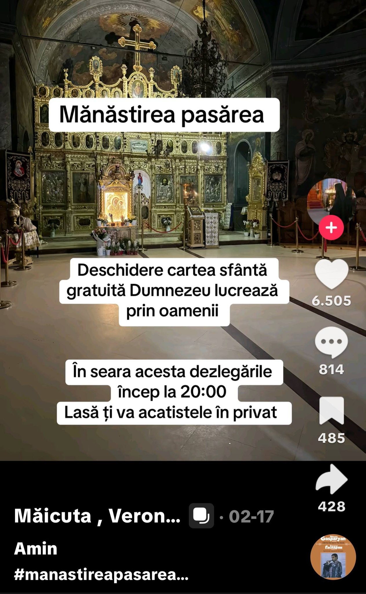 Escrocherii pe TikTok în numele Mânăstirii Pasărea
