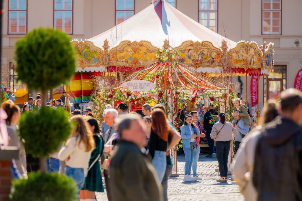 Distracție pentru toate vârstele la Târgul de Paști la Sibiu: mini-golf, panou de cățărare, karting
