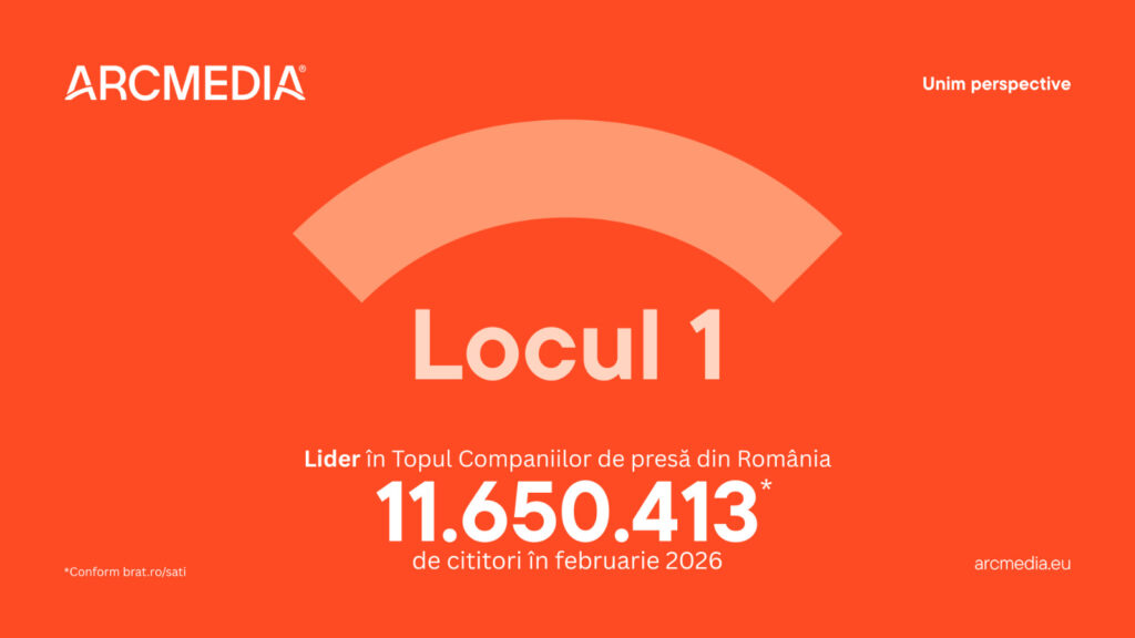 ARCMEDIA, liderul în presa online din România în luna februarie 2026: peste 11 de milioane de cititori unici