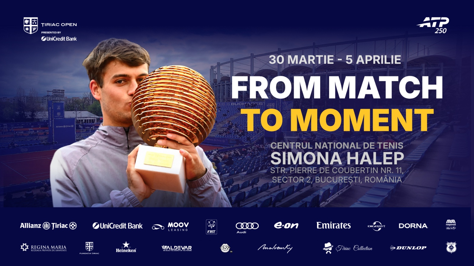 Țiriac Open revine la București între 30 martie și 5 aprilie