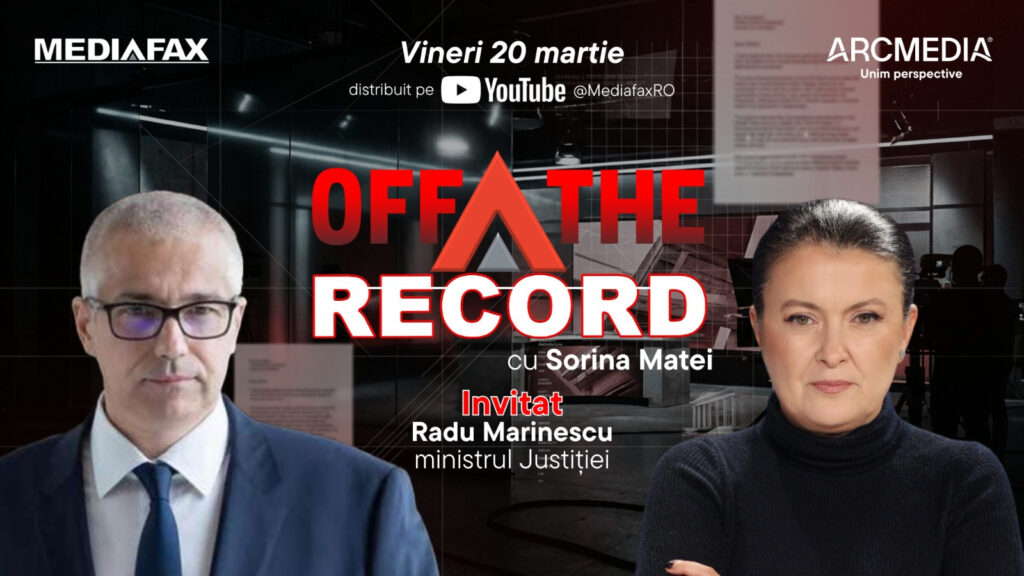 OFF The Record. Invitat: Radu Marinescu, ministrul Justiției