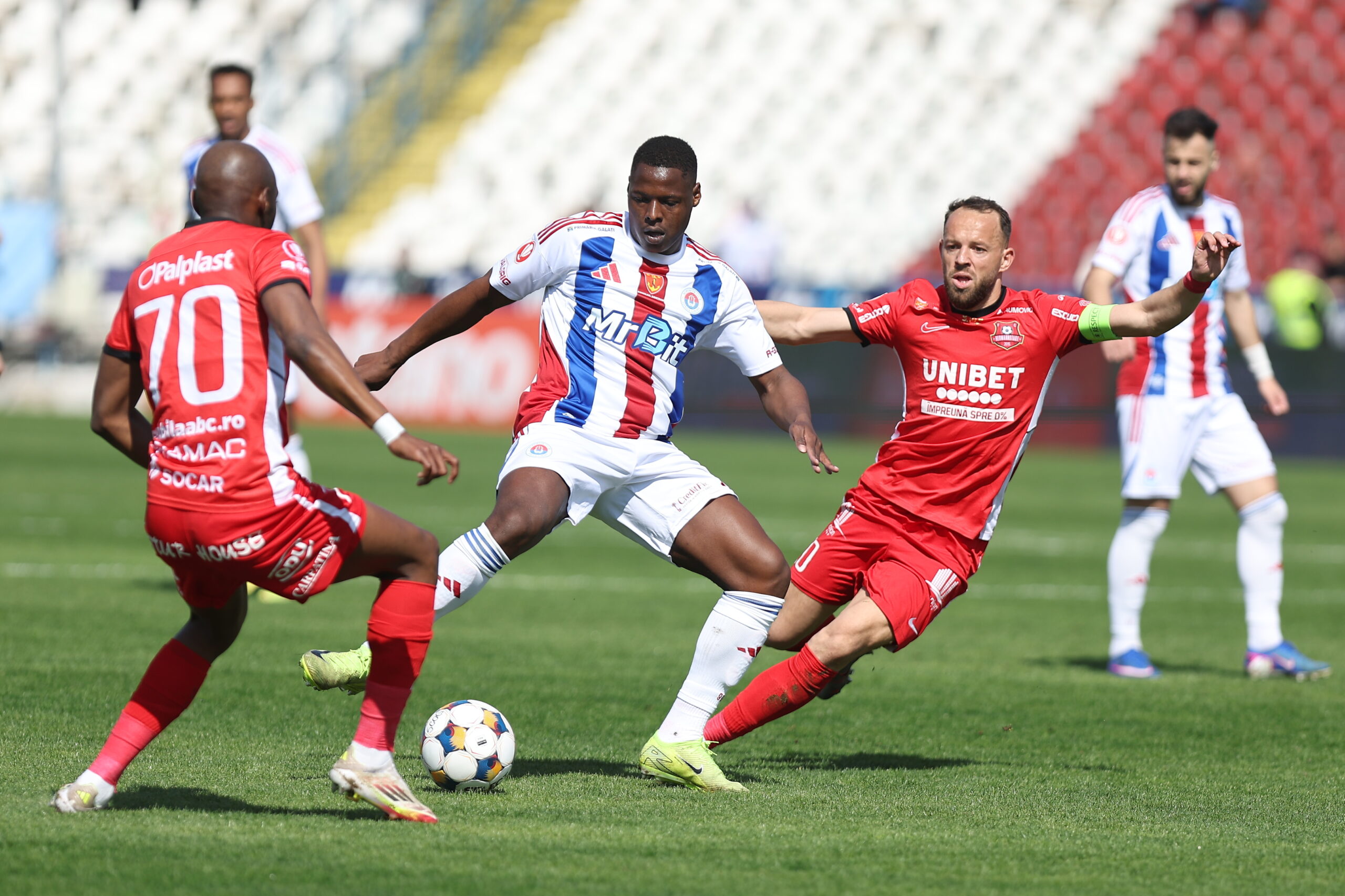 Oțelul Galați câștigă cu 2-0 în fața lui Hermannstadt