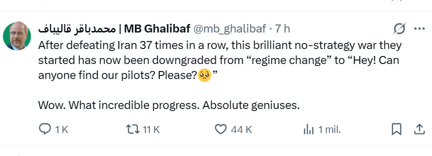 Ironie virală lansată de Teheran: De la „I-am distrus” la „Hei, ne ajută cineva să găsim piloții? Niște genii!”
