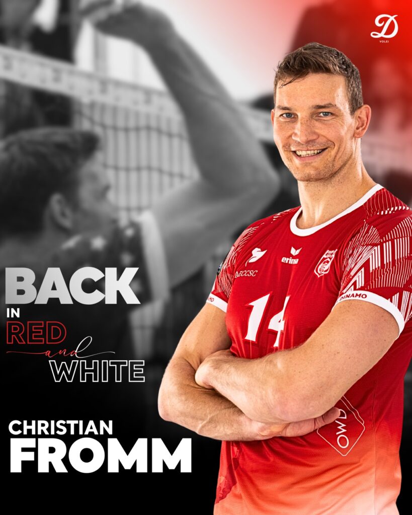 Internaționalul german Christian Fromm revine la Dinamo, campioana României la volei, după accidentarea lui Grozdanov