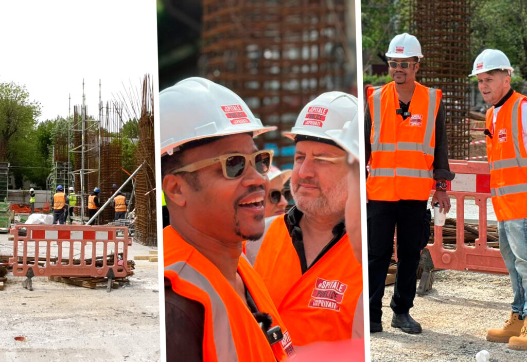 Actorul Cuba Gooding Jr., câștigător al Premiului Oscar, a vizitat șantierul viitoarei Clinici de Psihiatrie Pediatrică de la Obregia