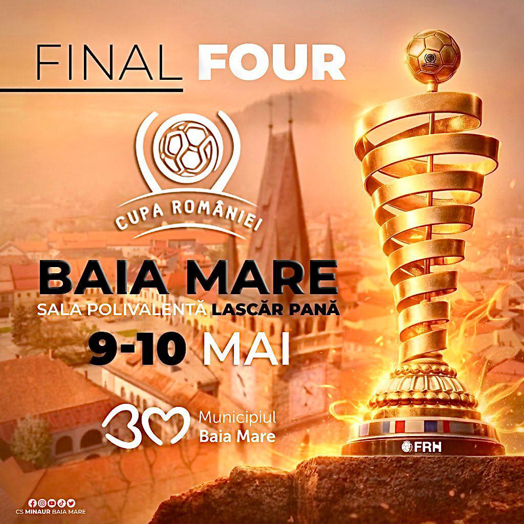 Turneul Final 4 al Cupei României la handbal feminin 2025-2026 se va desfășura la Baia Mare