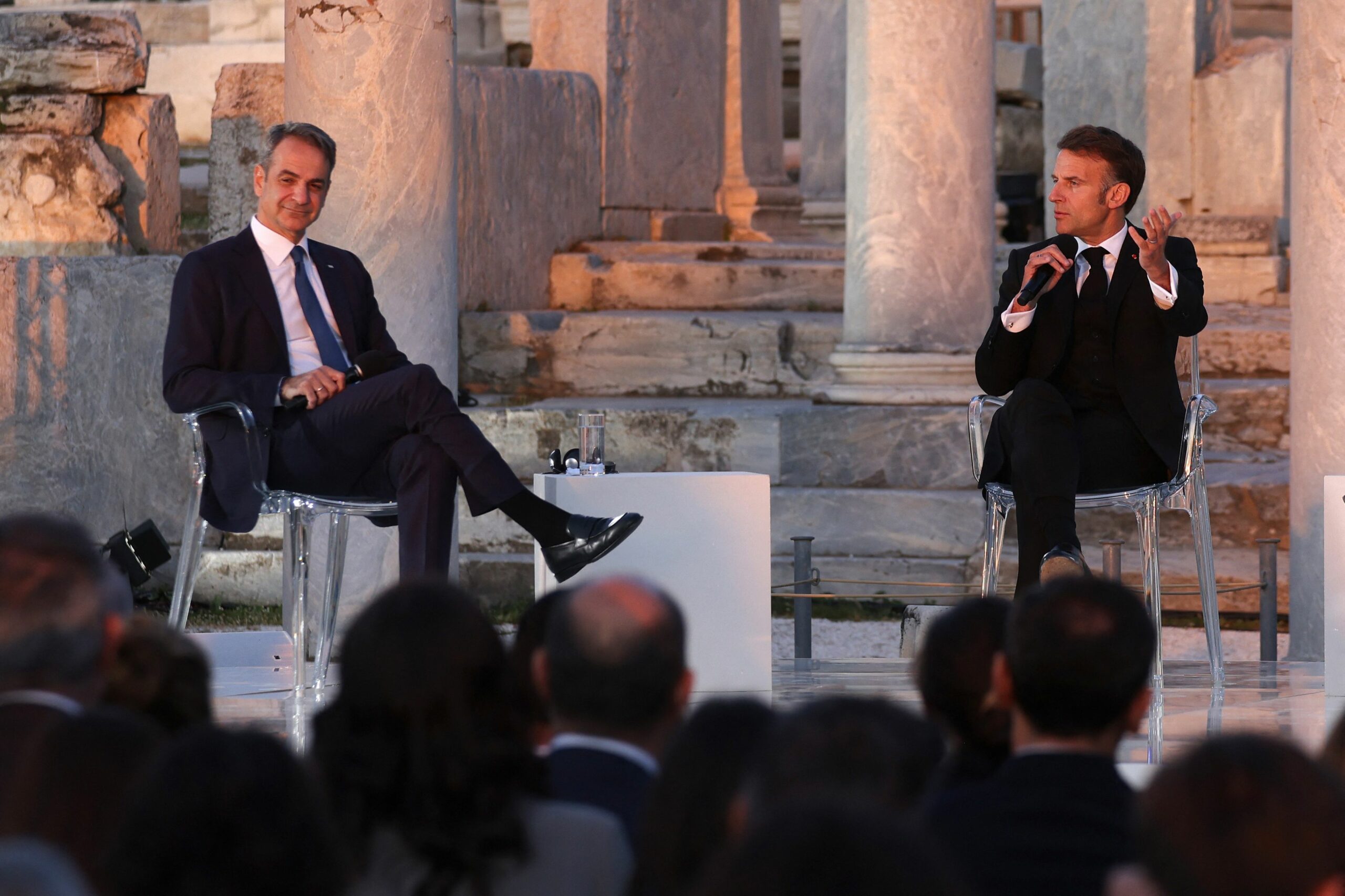 Poza pentru articolul Vizita lui Macron la Atena. Franța și Grecia reînnoiesc angajamentele de apărare reciprocă