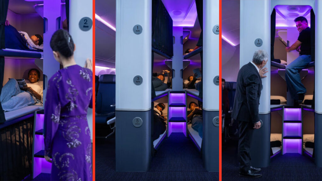 Revoluție în aviație: pasagerii economy vor putea dormi în paturi, pe zborurile lungi