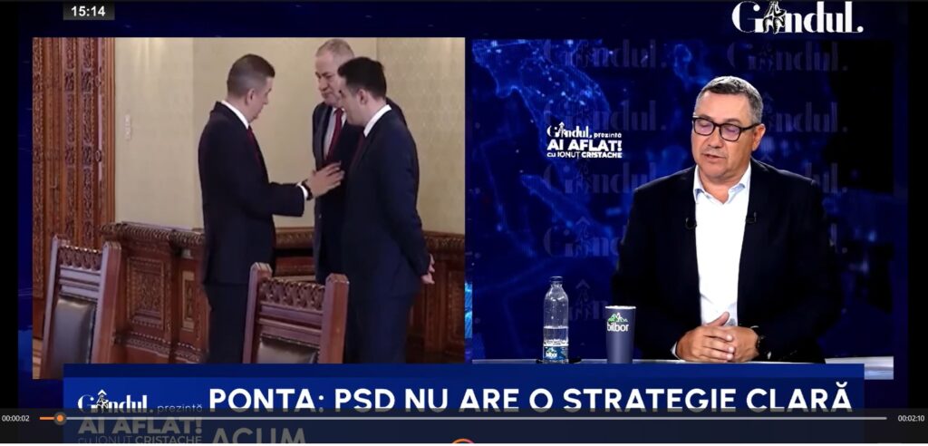 Ponta: Ar trebui ca AUR, care e al doilea partid, să preia președinția Senatului cu sprijinul PSD