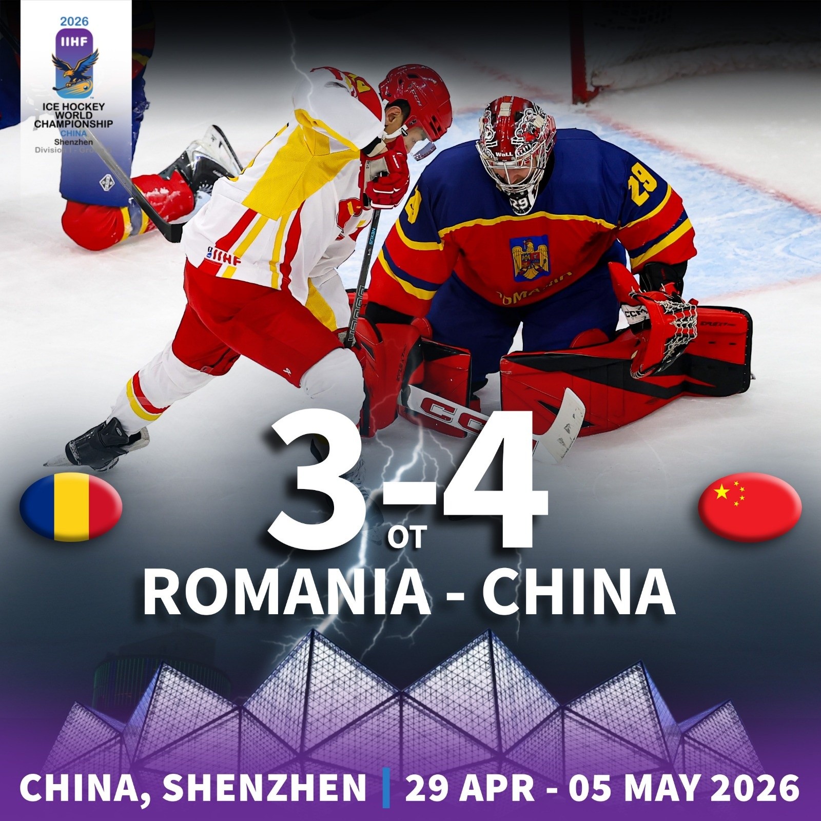 România pierde după prelungiri cu China, la Campionatul Mondial