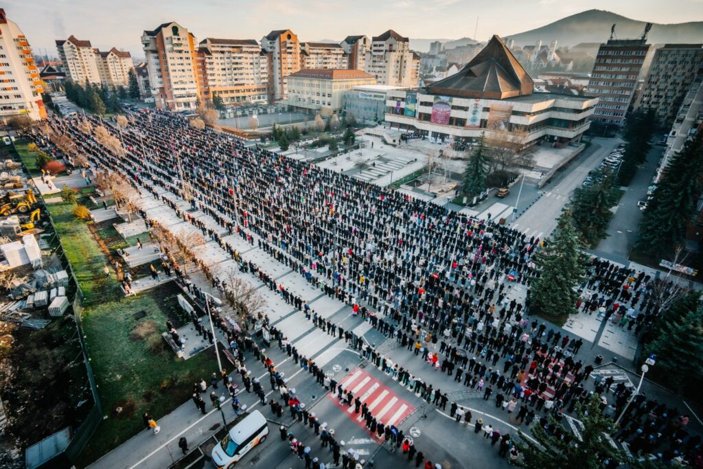 Imagini impresionante la Miercurea Ciuc, unde a avut loc tradiționala sfințire a bucatelor de Paște