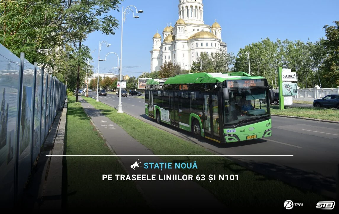 STB: Stație de troleibuz nou-înființată – Catedrala Națională