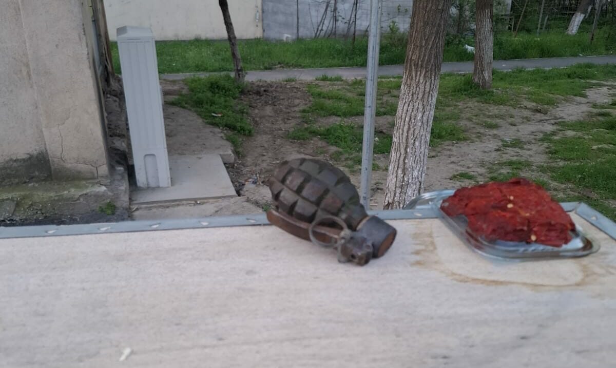 Grenadă defensivă descoperită la Galați