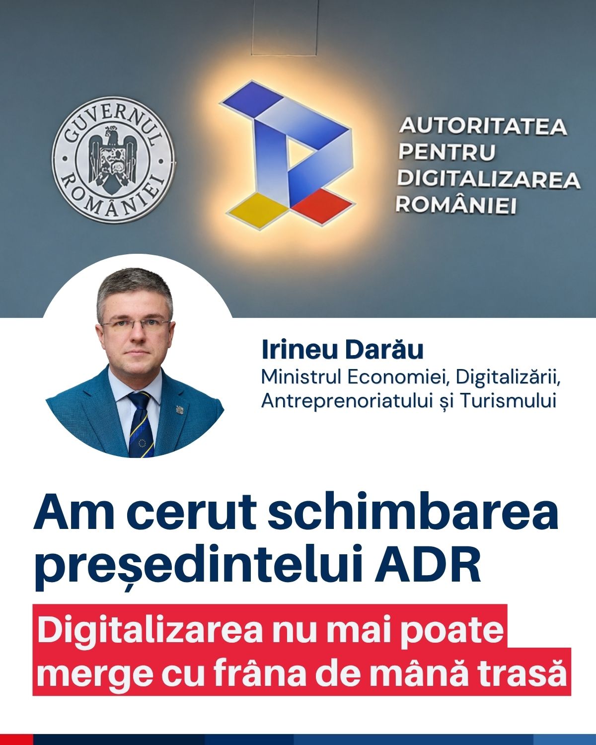 Irineu Darău anunță RESET la Digitalizarea României