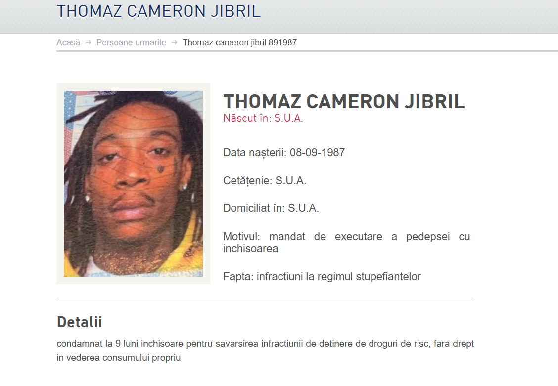 Wiz Khalifa dat în urmărire generală de Poliția Română