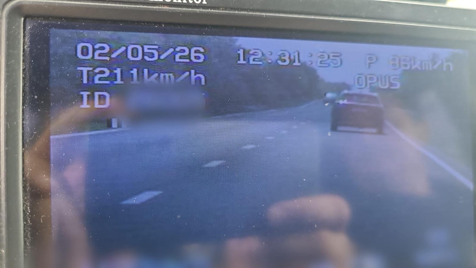 Un șofer din Timiș, prins cu peste 200 km/h