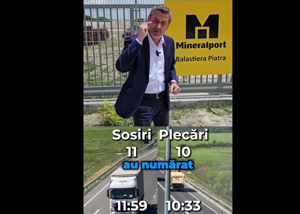 Mario De Mezzo acuză că jaful continuă după controalele Dianei Buzoianu: „Un camion de balast la fiecare 7 minute”