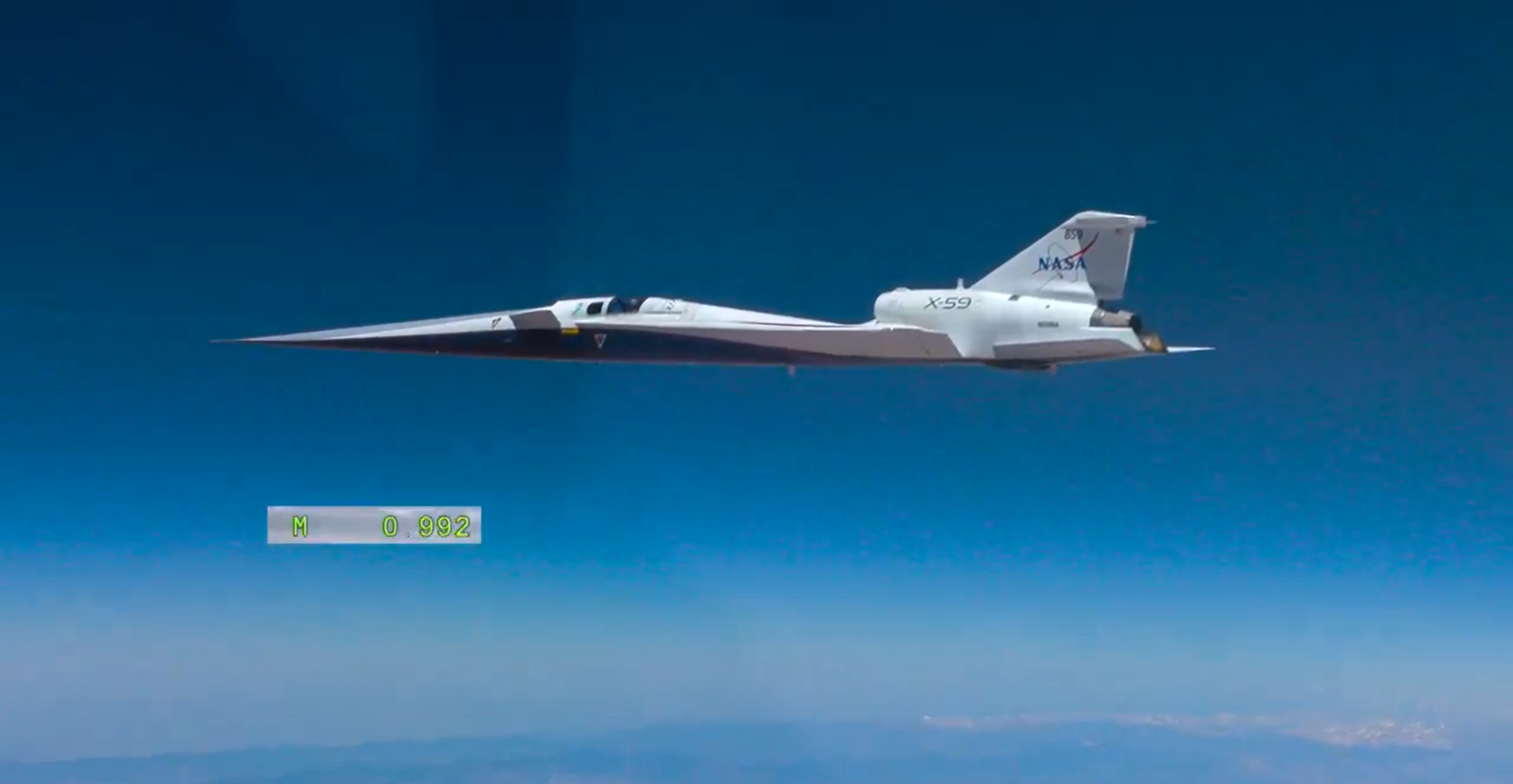 Avionul NASA X-59 a depășit bariera sunetului