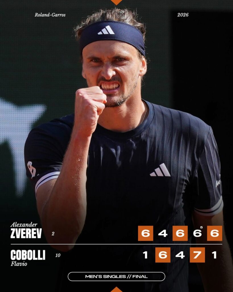 Zverev câștigă la Roland Garros. Neamțul, în lacrimi la prim