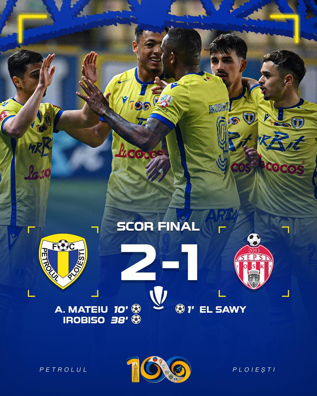 Petrolul învinge Sepsi cu 2-1 și urcă pe locul 2 în play-out