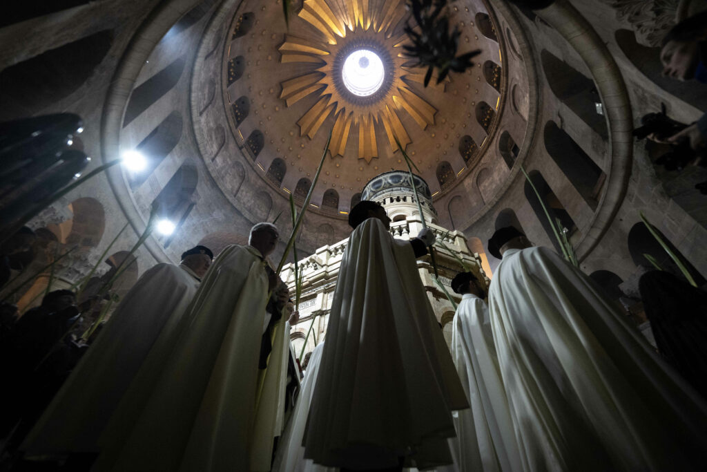 Slujbă dedicată Papei Francisc, la Biserica Sfântului Mormânt