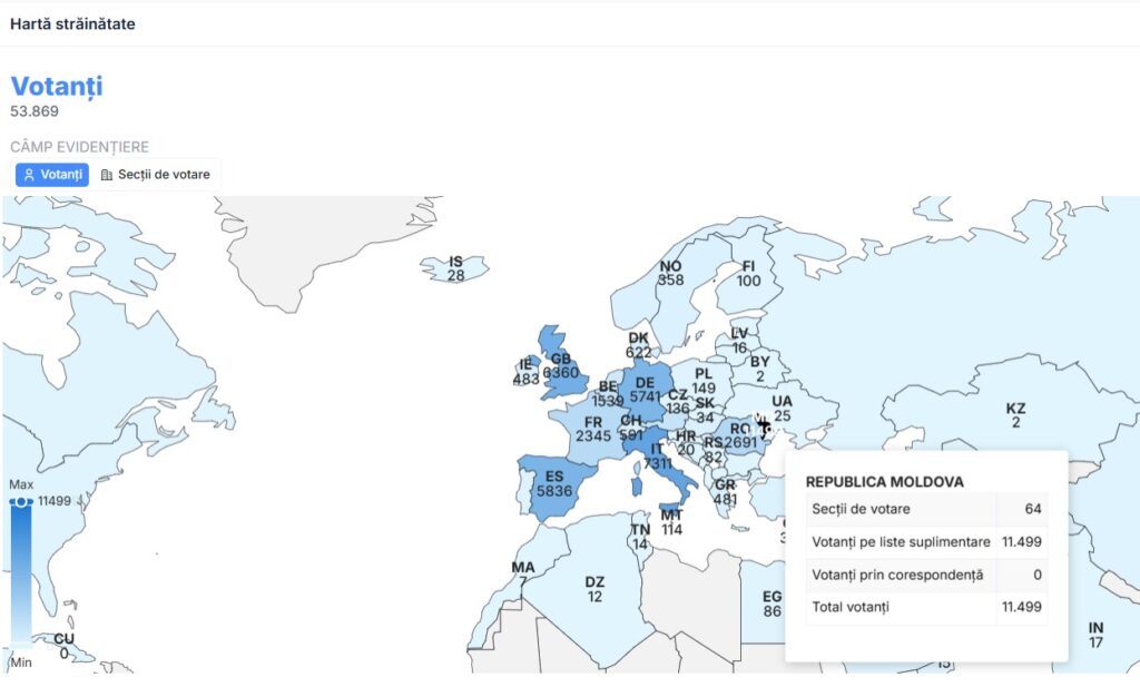 Prezență Record în Diaspora până la Ora 14:00; Votantii din Republica Moldova s-au Triplați