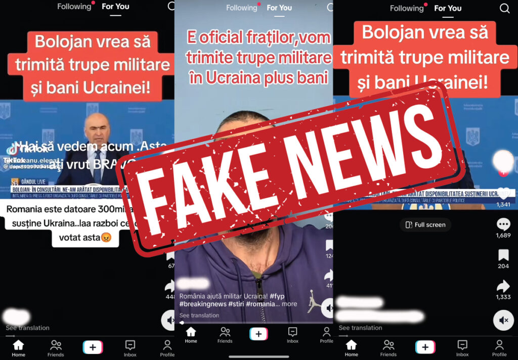 MApN dezminte informațiile false privind trimiterea de trupe române în Ucraina
