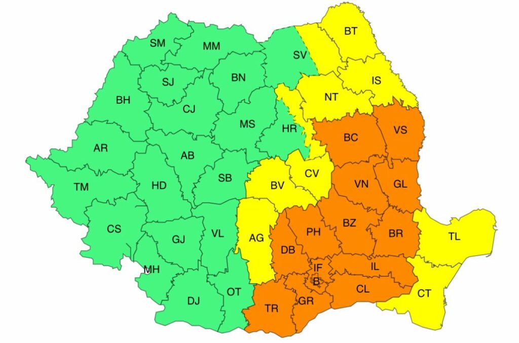 Alerte de furtuni și vânturi violente în Carpați; rafale până la 120 km/h în Suceava, Caraș-Severin, Hunedoara, Gorj și Vâlcea