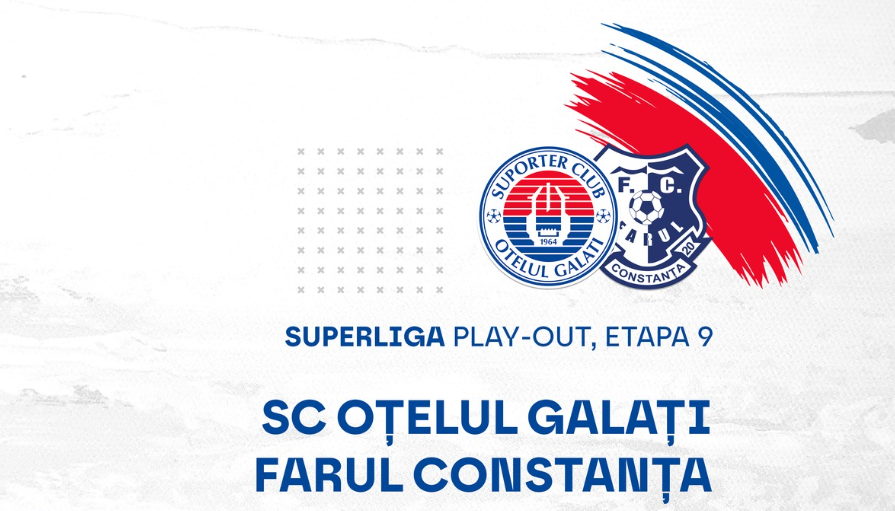 Oțelul – Farul, meciul care va deschide ultima etapă a play-out-ului Superligii
