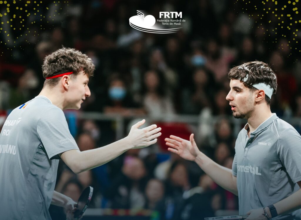 Aur pentru România la Europenele de tenis de masă U21: Movileanu și Ionescu, campioni la dublu masculin