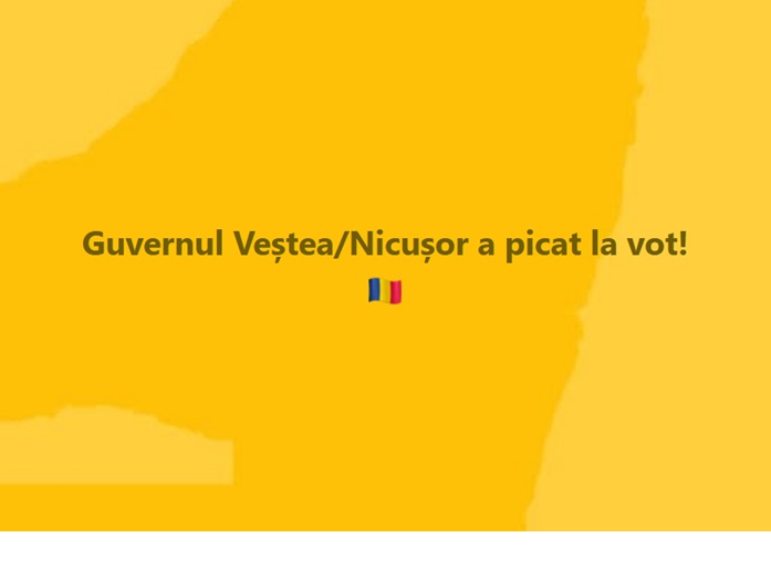 Simion, înainte de votul din Parlament: Guvernul Veștea/Nicușor a picat