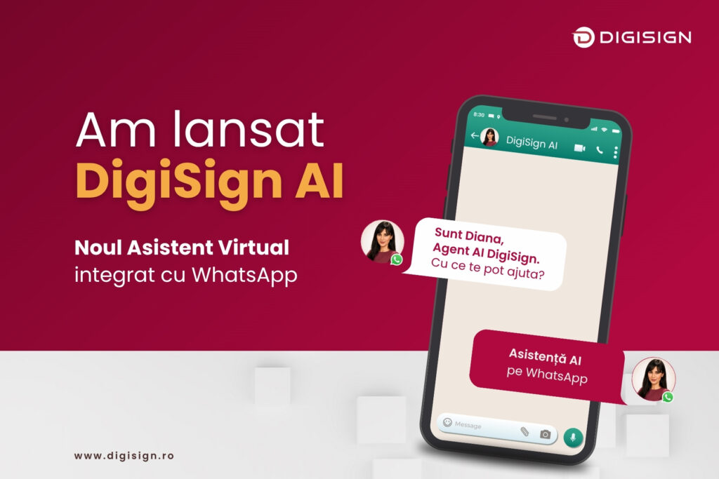 DigiSign lansează DigiSign AI, noul agent inteligent integrat cu WhatsApp, pentru răspunsuri instant despre Semnătura Electronică (P)