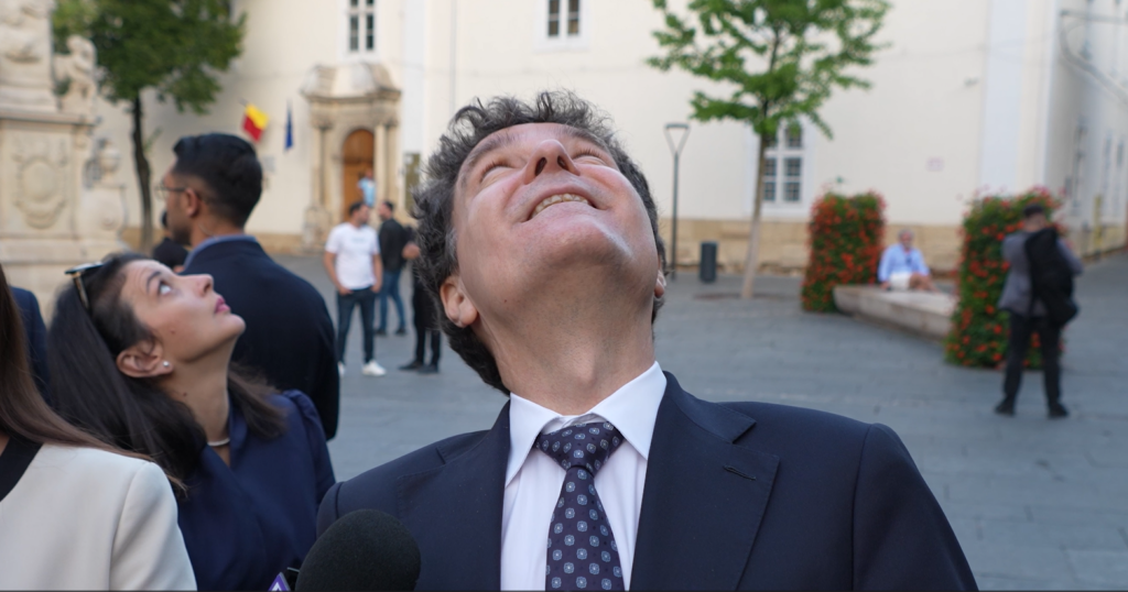 Declarația lui Nicușor Dan, perturbată de un aparat de zbor. Ce a făcut președintele