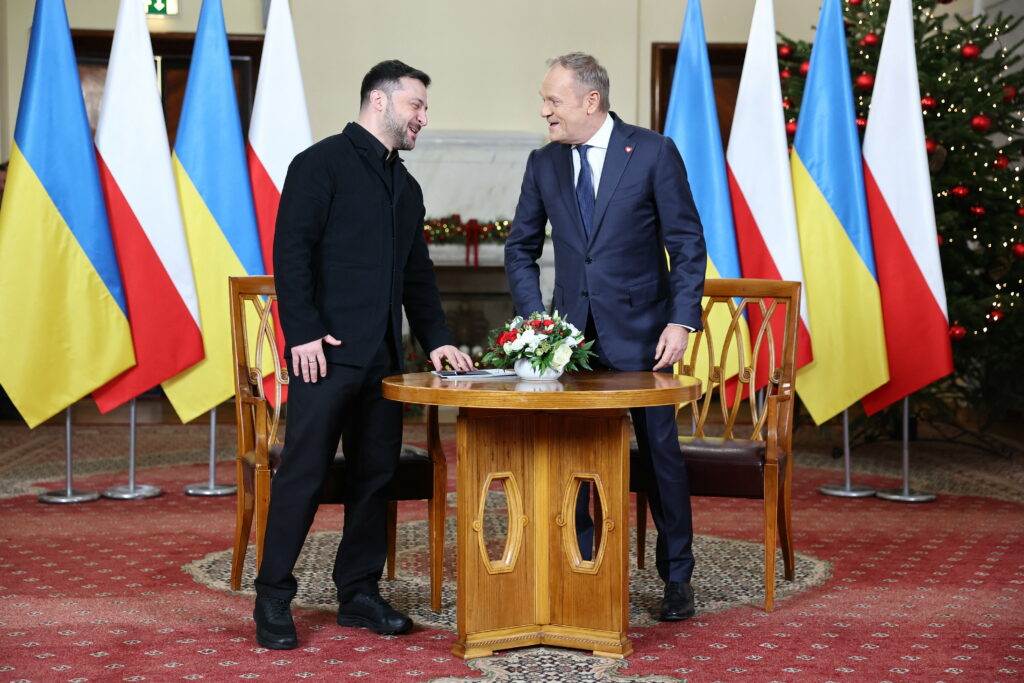 Zelenski și Tusk au început discuțiile din Polonia. Cooperarea în domeniul apărării și relațiile bilaterale, pe agenda întâlnirii