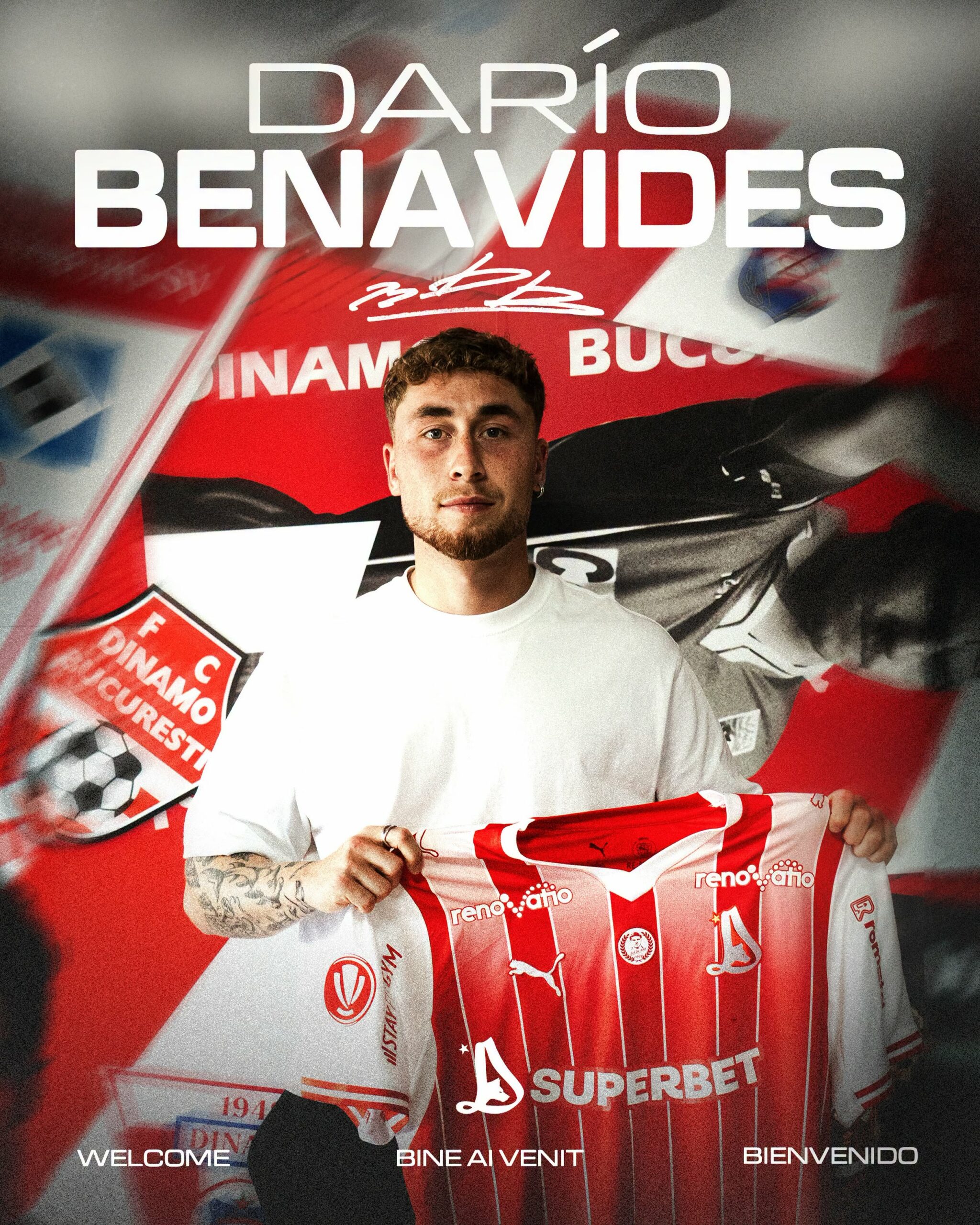 Dinamo București l-a transferat pe Darío Benavides, fundaș spaniol