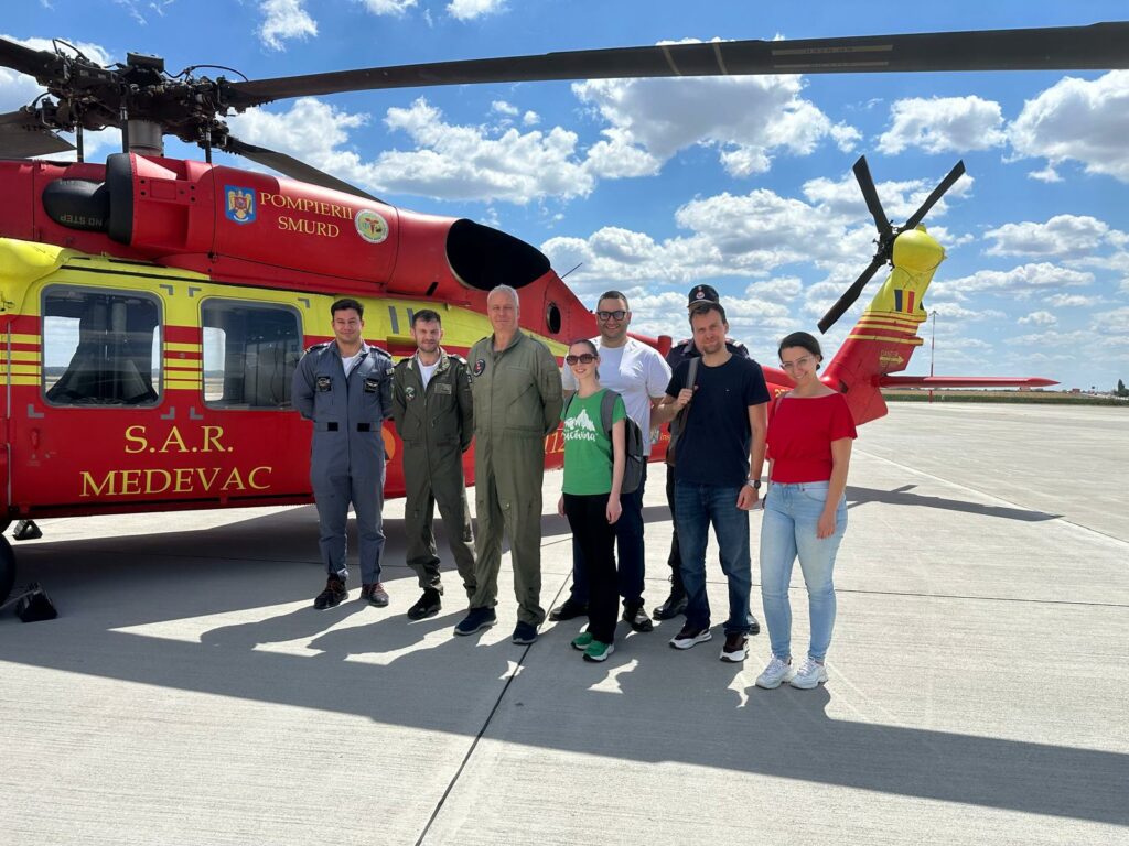 Un elicopter Black Hawk, folosit pentru salvarea unei vieți într-o misiune de transplant de organe