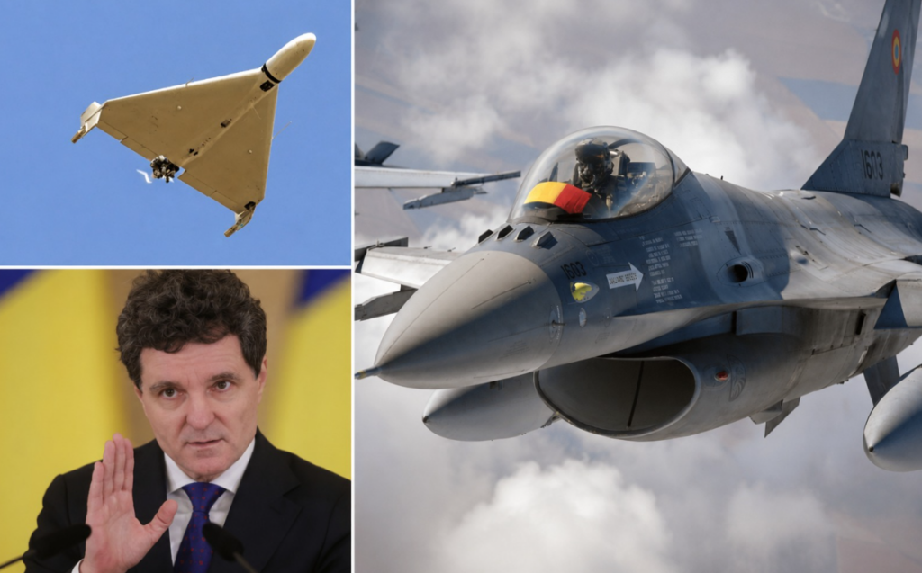 Premieră: O dronă a fost doborâtă în spațiul aerian al României. Anunțul lui Nicușor Dan / MApN: O aeronavă F-16 a angajat ținta aeriană cu o rachetă