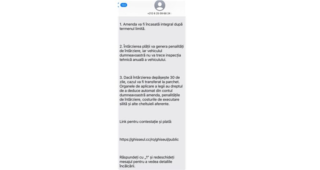 Ai primit un SMS cu amendă de viteză? Este o înșelătorie